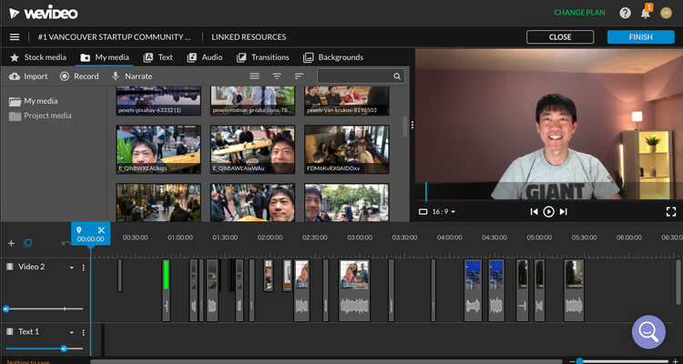 Creating videos with WeVideo